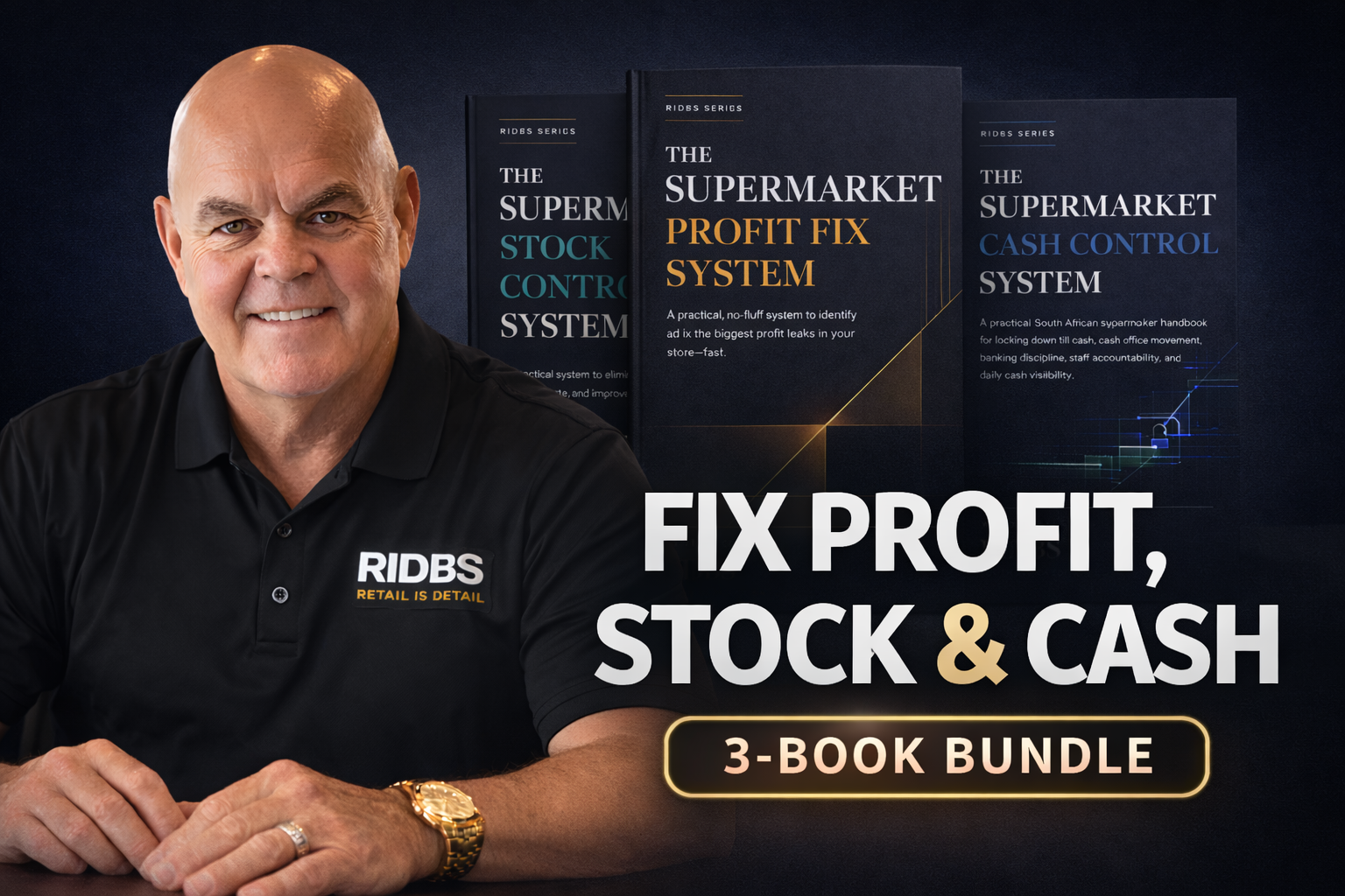 RIDBS Bundle 1 showing Walter Da Cruz with the three book covers
